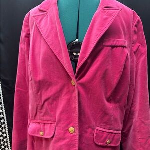 Old Navy Fuchsia Velvet Blazer